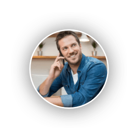 Happy man on call | Steadham Flooring LLC