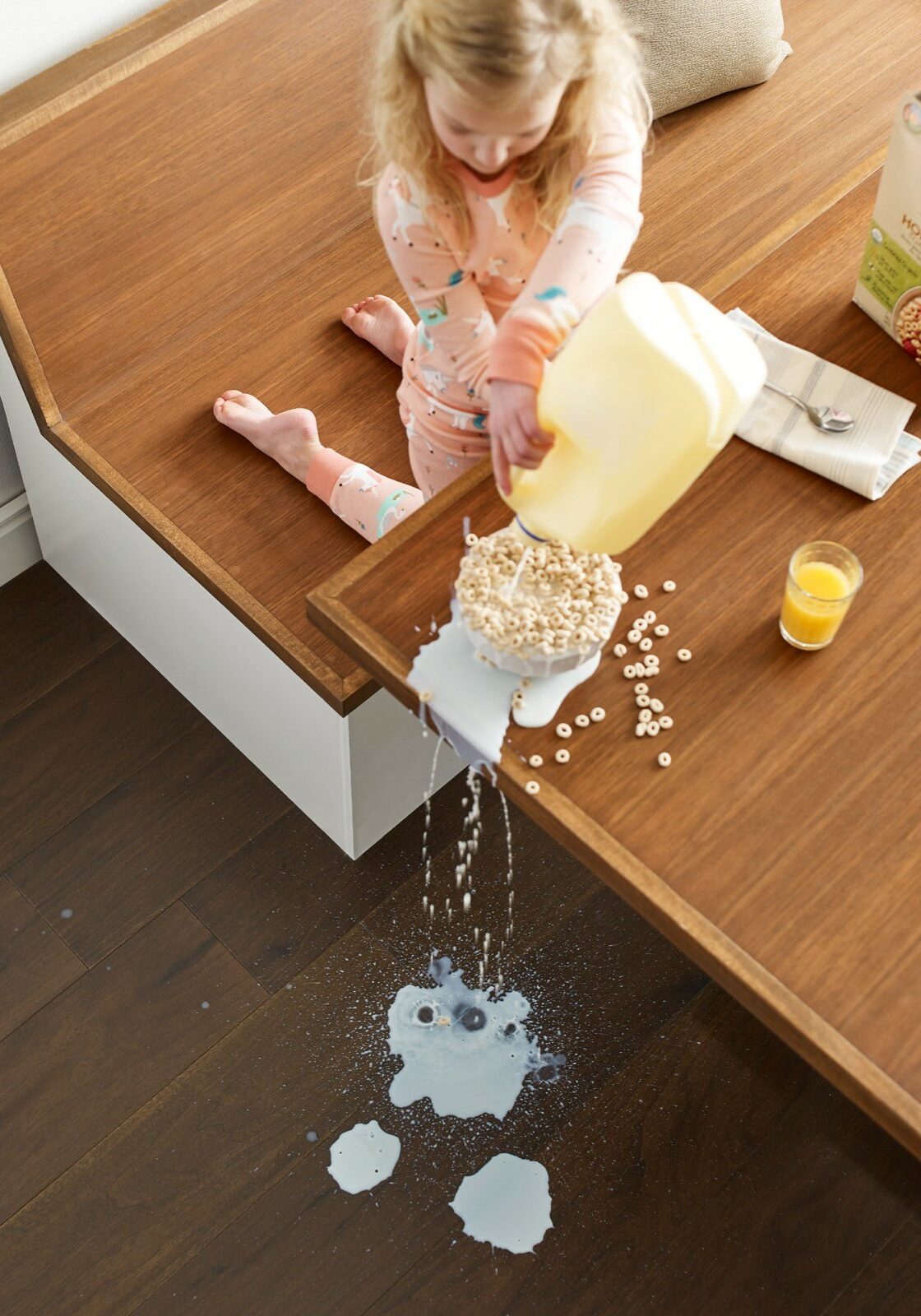 Milk spill on flooring | Steadham Flooring LLC